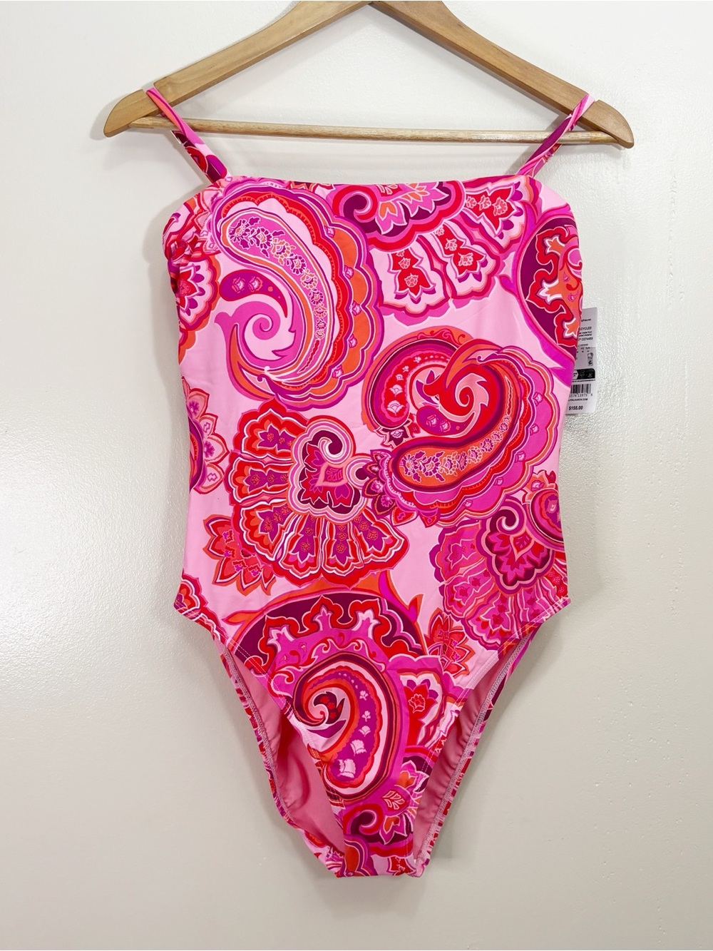 Lauren Ralph Lauren One-Piece Swimsuit Paisley Retro Colorful Vibrant Size 14